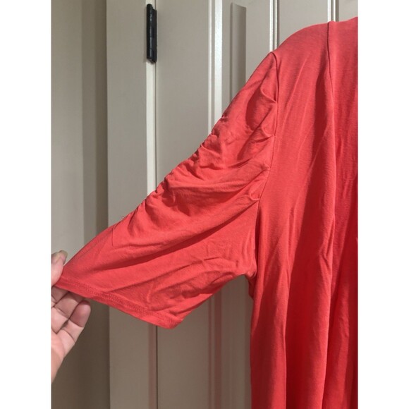 New Directions Open Cardigan Women’s Plus 2x Coral - Picture 3 of 6